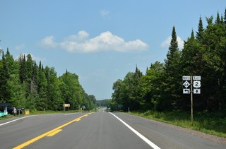 M-64 north leaves U.S. 2 east on a 52 mile course to Ontonagon. 