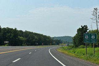 Leaving Ironwood, U.S. 2 curves northwest to meet U.S. 51 just across the Wisconsin border.