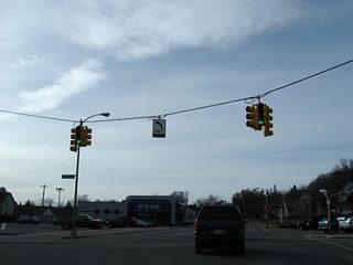 Easterday Avenue crosses paths with Business Spur I-75 (Ashmun Street) en route between Spruce Street and the northernmost interchange of Interstate 75.