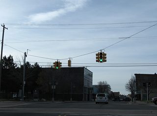 Maple Street heads east from Business Spur I-75 to residential areas opposite Ridge Street west to West Portage Avenue.