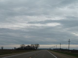 Rural MN 28 parallels a BNSF Railroad line between Graceville and Johnson.
