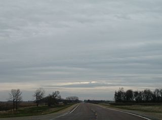 MN 28 turns east along the section line from 900th Avenue near Big Stone Lake toward Beardsley.