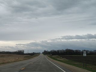Passing by Morris Municipal Airport (MOX), MN 28 intersects CR 7.