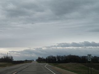 CR 7 travels south to CR 8, where it dog legs west one mile.