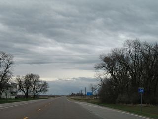 MN 28 leaves the city of Alberta just beyond Ward Street.