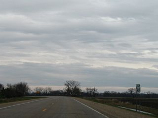 MN 28 curves northeast from CR 35 to circumvent West Toqua Lake.