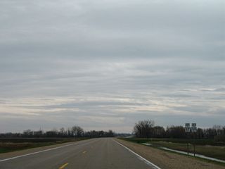 CR 57 north and CR 59 south come together along 810th Avenue on MN 28 east.