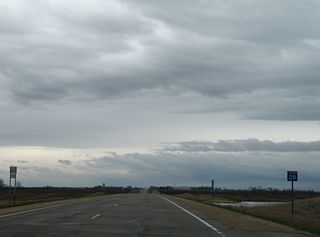East from CR 63, MN 28 crosses Muddy Creek.