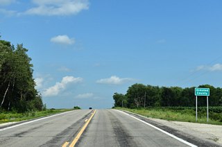 Eastbound Highway 30 leaves Dodge County one half mile west of Olmsted County Route 149.