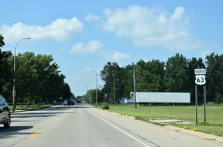U.S. 63 overlays Section Avenue through Spring Valley.
