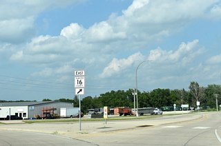 County Trunk Highway 16 travels 3.6 miles east to the community of Simpson.
