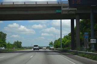 Wilson Avenue spans Interstate 435 north at the Athol and North Blue Ridge communities.