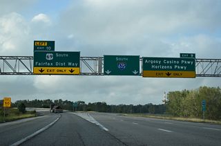 A $79 million project underway from Fall 2014 to December 1, 2016 replaced both Missouri River bridges for U.S. 69 with a new four lane span and pedestrian walkway. The original Fairfax Bridge opened in 1933 and carried southbound traffic while the adjacent northbound Platte Purchase Bridge was completed in 1957. Both spans were demolished.1