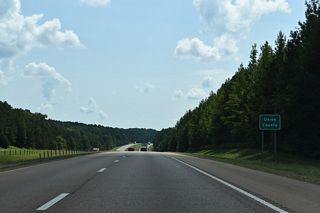 I-22/U.S. 78 east enter Union County north of Lake Arrowhead.