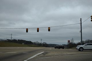 The commercial strip along MS 4/7 at Holly Springs extends south to Alexander Drive just beyond the exchange with I-22/U.S. 78.