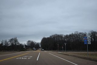 Red Banks Road meets I-22/U.S. 78 at Exit 21 just south of MS 178 in the unincorporated community of Red Banks.