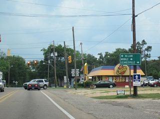 MS 198 (Main Street) follows the old alignment of U.S. 98 through Lucedale. U.S. 98 bypasses Lucedale to the north between McLain and Mobile, Alabama. Leakesville references the continuation of old MS 63 north from MS 198 at Evanston Road.