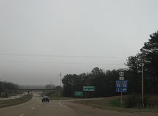U.S. 84 enters the city of Brookhaven east at the diamond interchange (Exit 38) with Interstate 55.