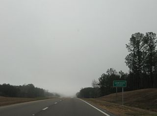 U.S. 84 narrowed to two lanes east at the Lawrence County line in 2004. Widening of U.S. 84 statewide was part of the 1987 Four-lane Program and Vision 21.