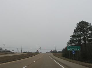 U.S. 51 heads 2.3 miles north to MS 184/558 at Brookway Boulevard west of Downtown Brookhaven. The unincorporated community of Bogue Chitto is 7.6 miles to the south along U.S. 51.