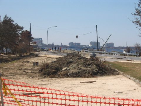 Biloxi-Ocean Springs Bridge after Hurricane Katrina