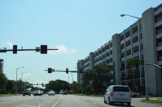 U.S. 90 east at Lameuse Street north and the entrance to the Hard Rock Casino and Hotel.