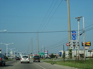 MS 43/603 overlap 11.21 miles north from U.S. 90 in Waveland to Kiln. MS 43 travels northwest to Picayune while MS 603 connects with MS 53 north of Necaise.