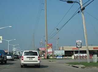 U.S. 90 confirming marker posted east of MS 43/603 and Nicholson Avenue.