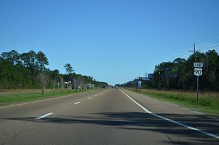 U.S. 90 enters the city of Gautier east from MS 57.