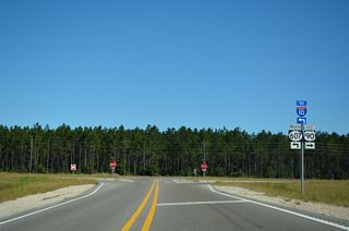 MS 607 heads 5.59 miles west from U.S. 90 to a diamond interchange (Exit 2) with Interstate 10.