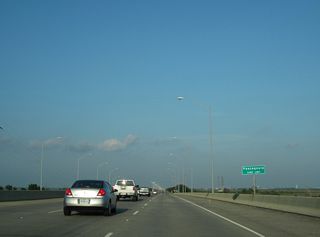 U.S. 90 enters the city of Pascagoula across the West Pascagoula River. The corporate limits sign was gone by 2013.