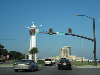 Porter Avenue north to Division Street west leads into Keesler Air Force Base.