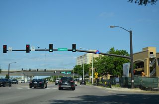Caillavet Street parallels Interstate 110 north from U.S. 90 and Keesler Federal Park to the Back Bay of Biloxi. The four lane boulevard is the historic alignment of Mississippi Highway 15.