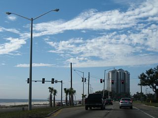 East Mall Drive is the signalized entrance for Edgewater Mall.
