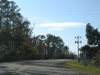 U.S. 90 meets the west end of MS 604 at the community of Pearlington.