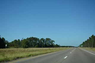 The old right of way for U.S. 90 south from MS 607.