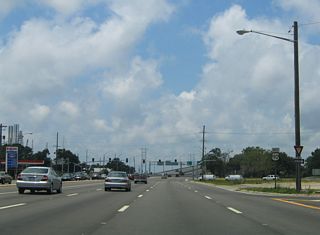 MS 613 (Telephone Road) angles southwest to end at a right in right out (RIRO) intersection with U.S. 90 (Denny Avenue) westbound. The state highway originates in the George County seat of Lucedale.