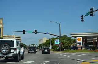U.S. 90 west intersects Reynoir Street at the Beau Rivage Casino.
