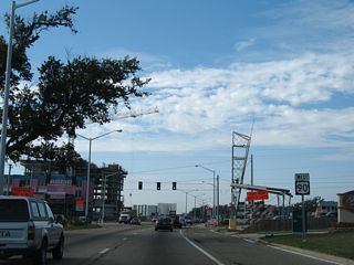 The U.S. 90 reassurance marker preceding Rodenberg Avenue was remove during reconstruction of Beach Boulevard in 2008.