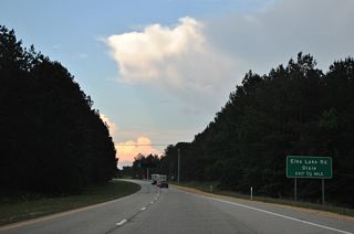 Elks Lake Road extends 2.8 miles south from Edwards Street (MS 969) and U.S. 49 in Hattiesburg to a diamond interchange with U.S. 98.