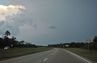MS 198 angles 1.82 miles southeast from U.S. 98 across McLain to MS 57.
