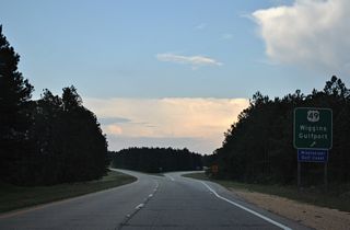 U.S. 49 travels 62.8 miles south from the six-ramp parclo interchange with U.S. 98 at Hattiesburg to U.S. 90 in Gulfport.