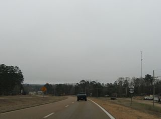 Leading away from U.S. 84 into Bude, U.S. 98/MS 184 is initially four lanes wide.
