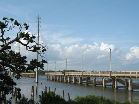 D'Iberville Bridge damage from Hurricane Katrina