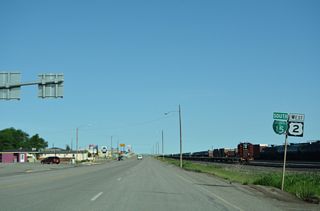 Roosevelt Highway constitutes a four lane boulevard west from 5th Avenue N to a point just west of Interstate 15.