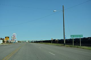 Historically U.S. 91 overlapped with U.S. 2 west from the Shelby city center to Marias Valley Road. Signed as the Frontage Road for I-15, Marias Valley Road heads southwest from Roosevelt Highway and parallels the east side of the freeway south to Underdal Road by Exit  358.