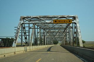 The Powder River Bridge along Old Highway 10 was built in 1945.