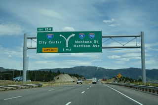 Interstate 115 doubles as Business Loop I-15/90, which follows Montana Street north from Iron Street to Park Street and the Butte city center.