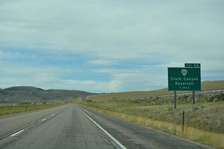Montana Secondary Highway 324 stems west from the diamond interchange at Exit 44 across Clark Canyon Dam.