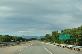 Crossing the Big Hole River, Interstate 15 north enters western reaches of Madison County.